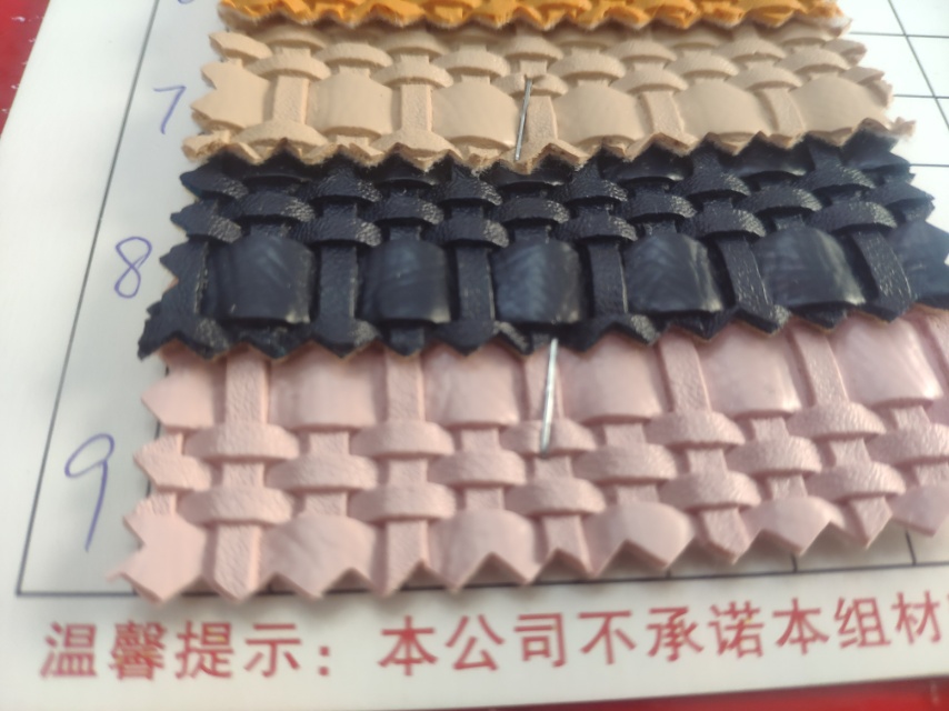 厂家直销热销新款   6021 编织纹 PVC皮革大量现货高中低档箱包沙发鞋材面料产品图