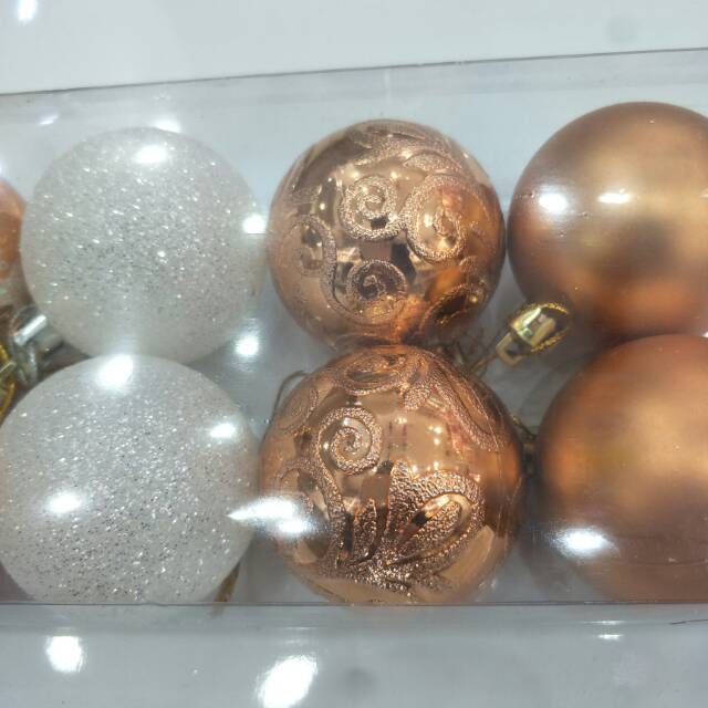 塑料镀金圣诞球彩球新款套装圣诞用品圣诞树挂件细节图