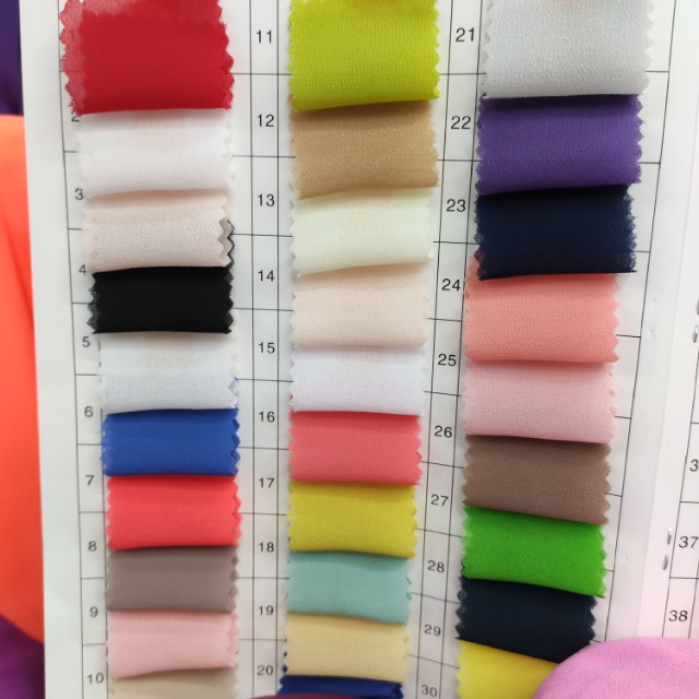75D pearl chiffon fabric decorative fabric is available in multiple colors details Picture