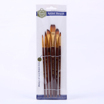 6 coffee pole watercolor brush set nylon wool painting brush student art painting supplies wholesale