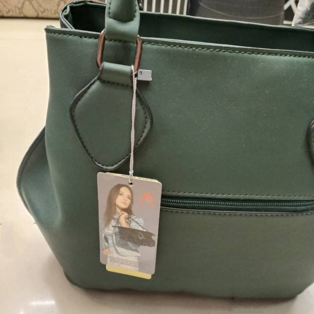 Dark green Korean-style Dongdaemun women's handbag, simple and INS details Picture