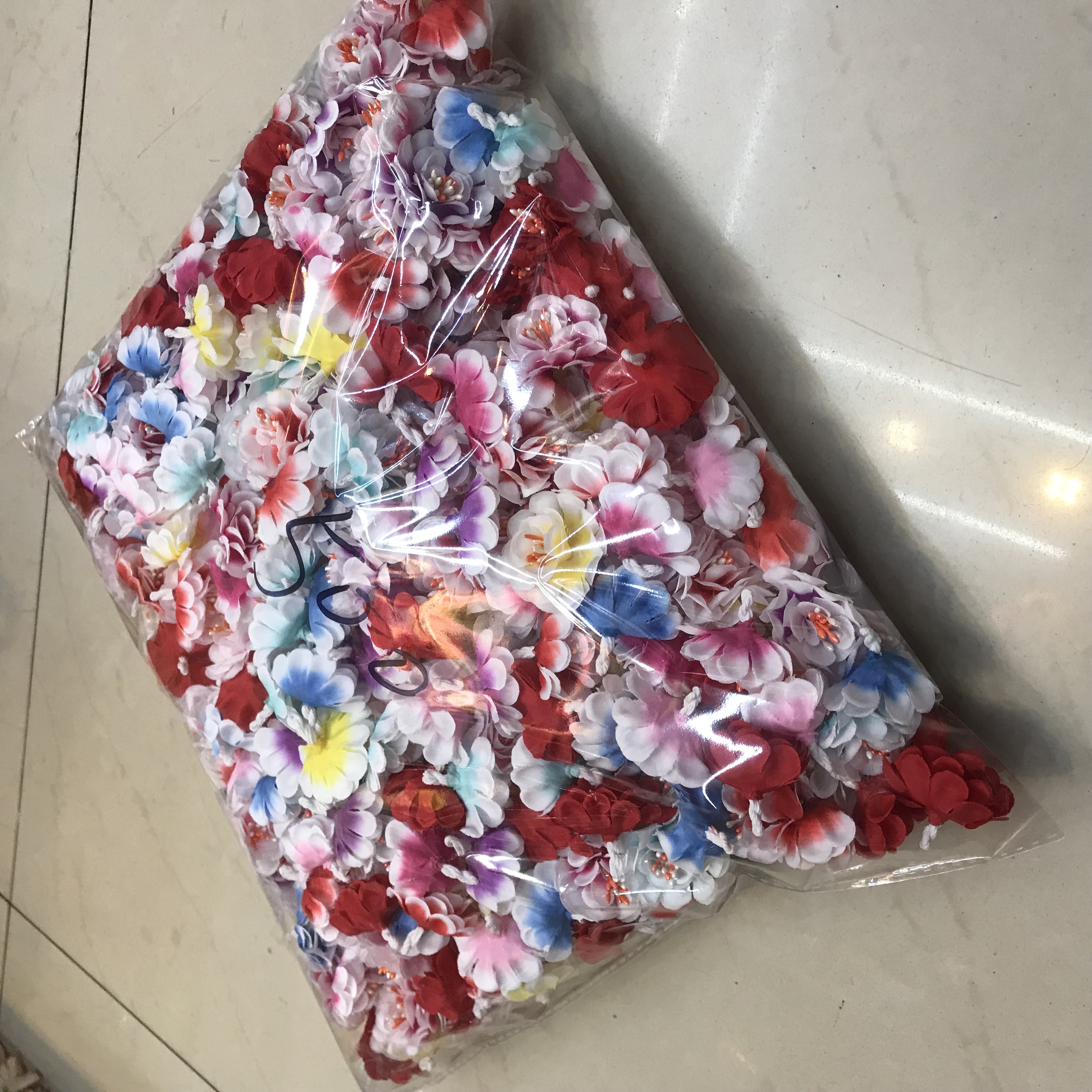 New creative artificial flower bouquets, diy camellia flower heads, flower garlands, mini decorative small flowers, 6cm details Picture