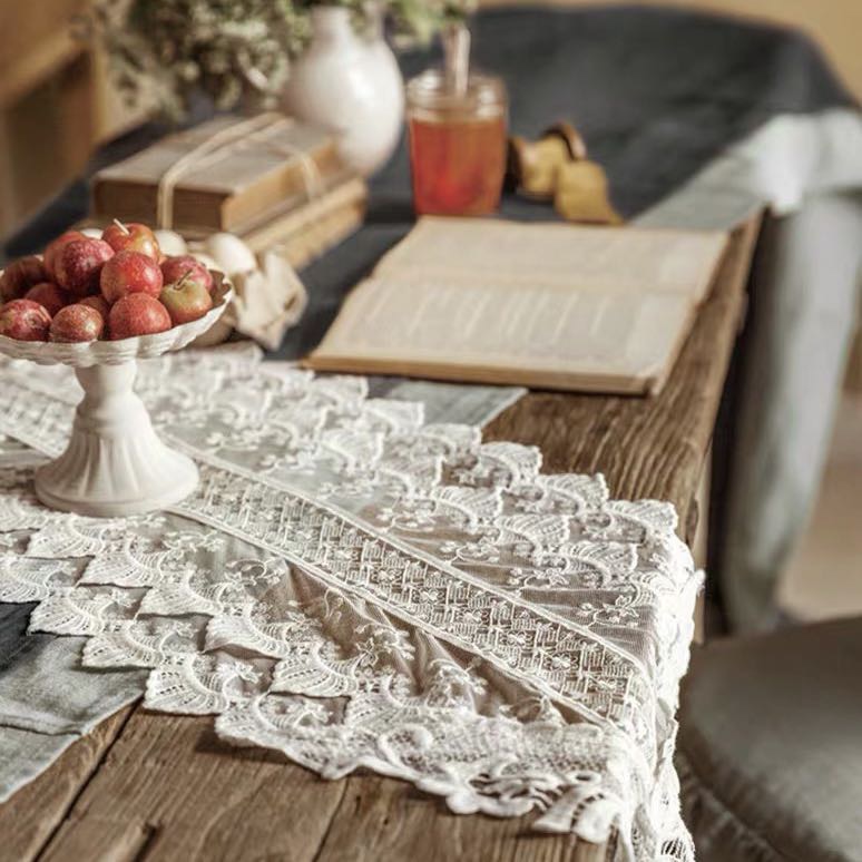 American Nordic White Lace Modern Simple Light Luxury Table Flag Specification drawing