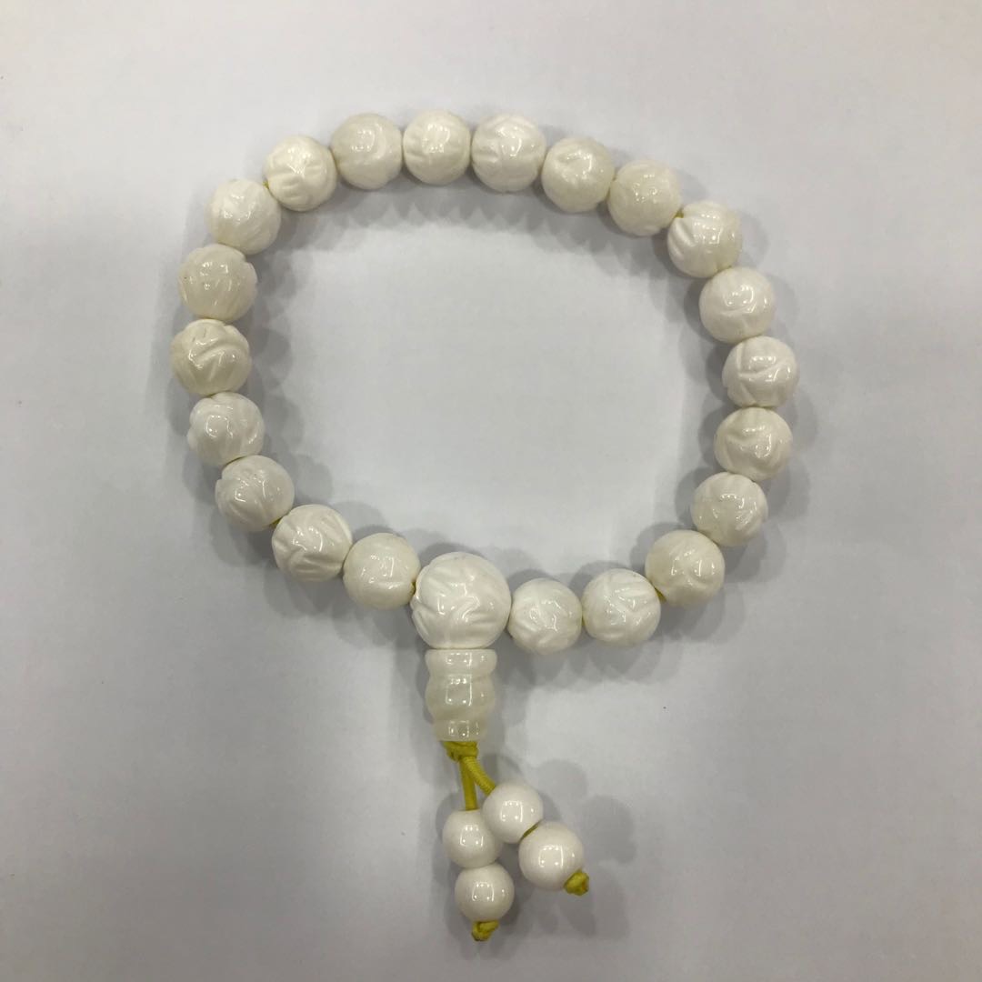 玉化贝壳白贝单圈男女款简约手串壳佛珠手链125756853