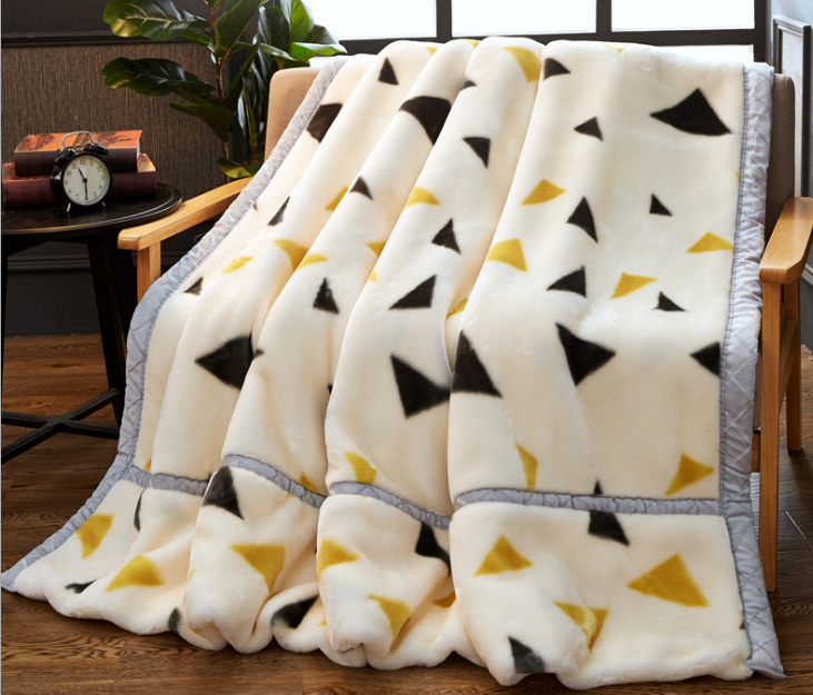 2020 New Little Triangle Raschel Blanket Thickened Winter Blanket Double Blanket