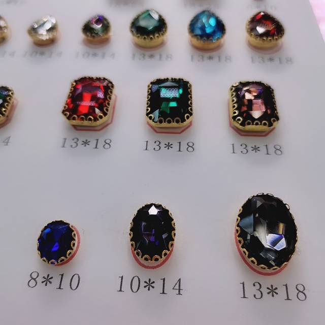 Flower basket claw diamond hand-sewn diamond DIY clothing accessory accessories water drop bead fabric pendant factory direct sales
