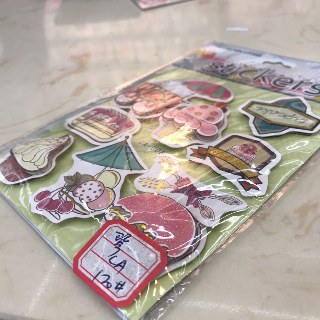 手账贴纸包套装小清新创意可爱卡通表情手帐日记装饰素材工具贴画立体细节图