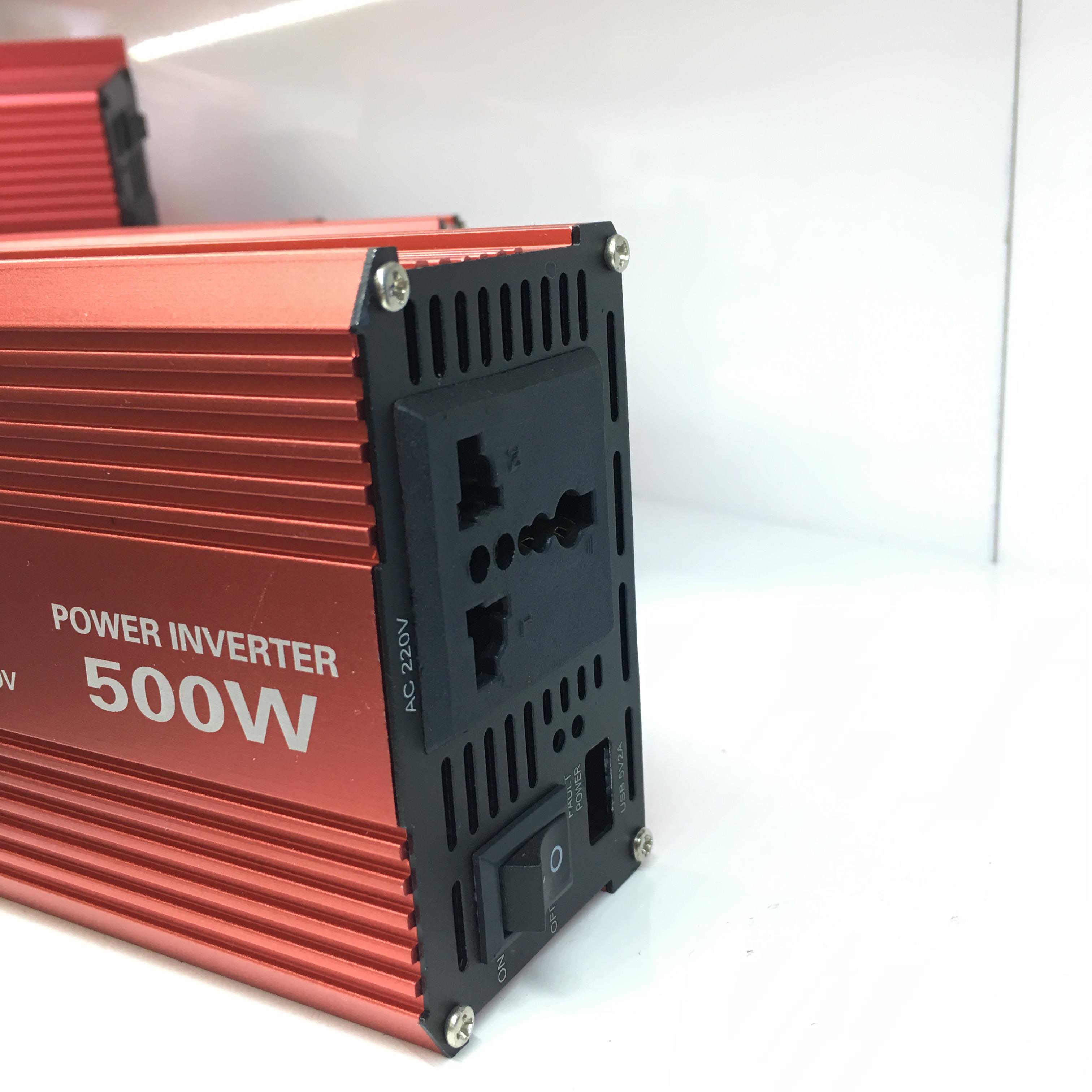 500W High Power Inverter 12V To 220V Car Power Supply Household Power Converter Specification drawing