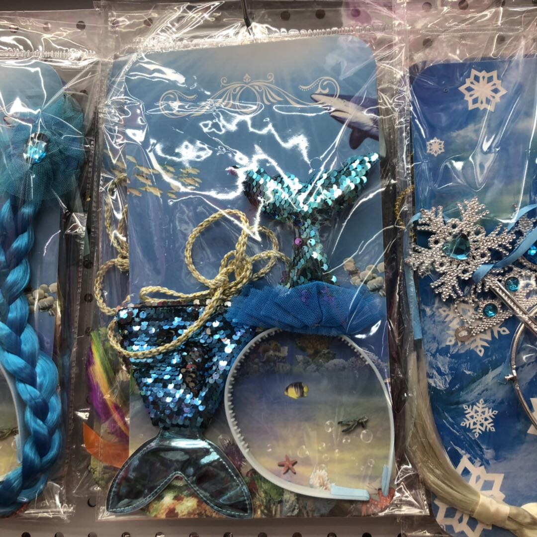 儿童冰雪奇缘魔法棒套装艾莎小公主皇冠头饰女童王冠发饰项链耳环