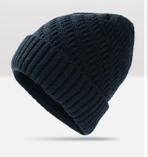 雅黑帽子韩潮保暖针织帽冬季加绒加厚毛线帽睡帽套头冷帽