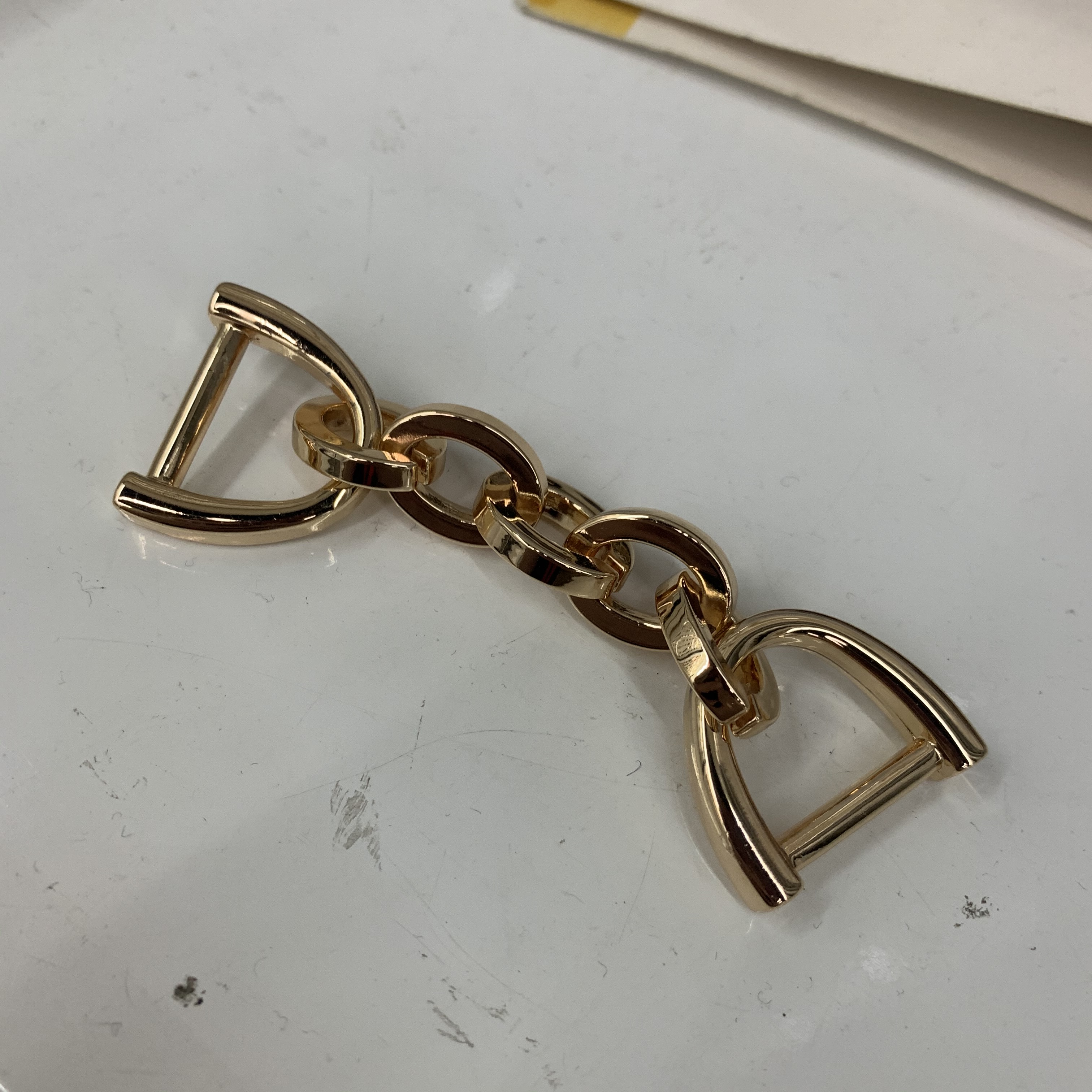 Metal chain bag handle Oval strap decorative shoulder strap clasp High-grade metal chain chain chain bag carry ring thumbnail