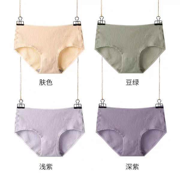 新款针织棉时尚蕾丝少女内裤安全裤三角裤细节图