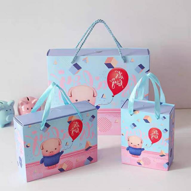 Egg gift box, return gift, full moon wine, candy box, baby pig birth, empty paper box, first birthday drawer box details Picture