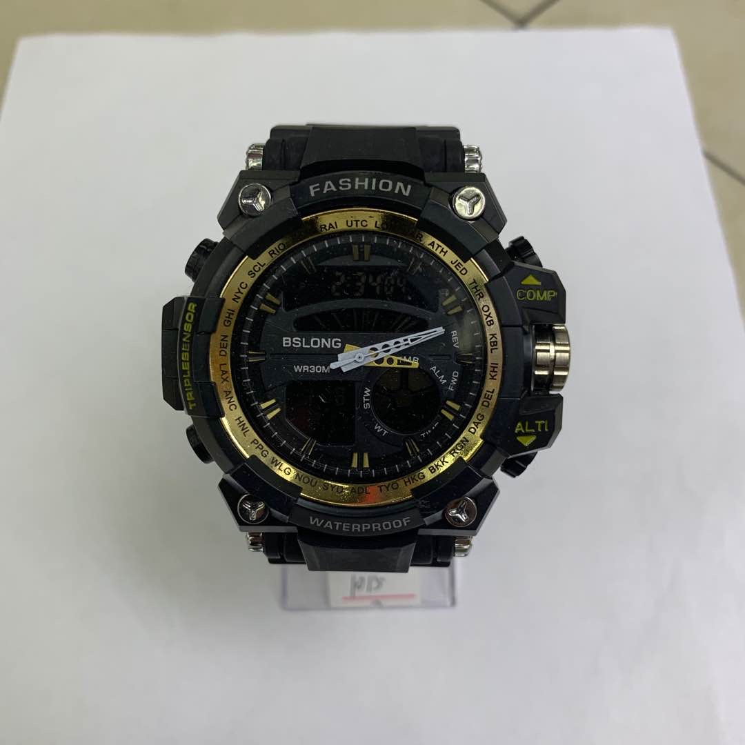 Reloj hombre reloj electrónico junior estudiante niño niños tendencia adolescente reloj a prueba de agua oro claro decorado dial