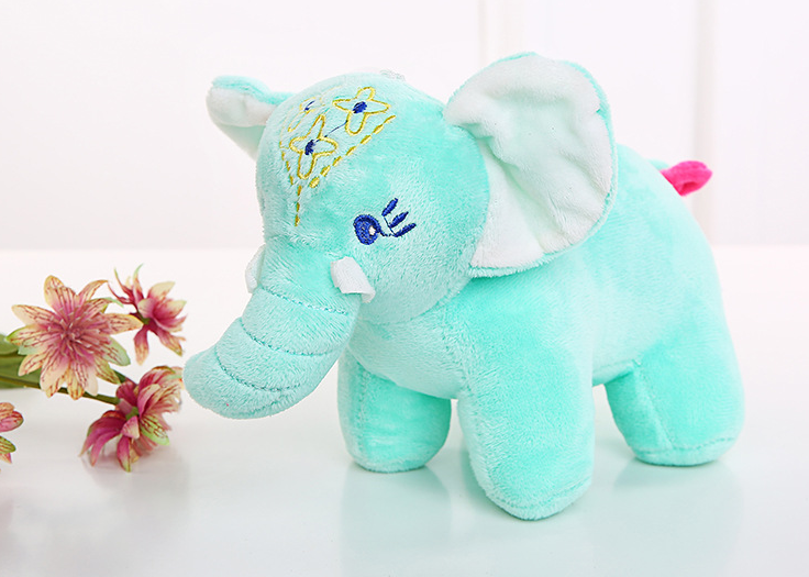 Wholesale cute cartoon elephant plush toy Thai elephant trunk color elephant elephant doll thumbnail