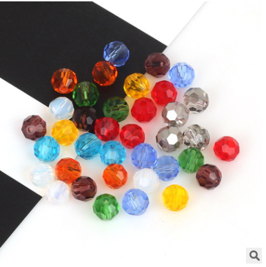 6mm glass cut bead beads DIY beaded jewelry material accessories crystal beads loose beads thumbnail
