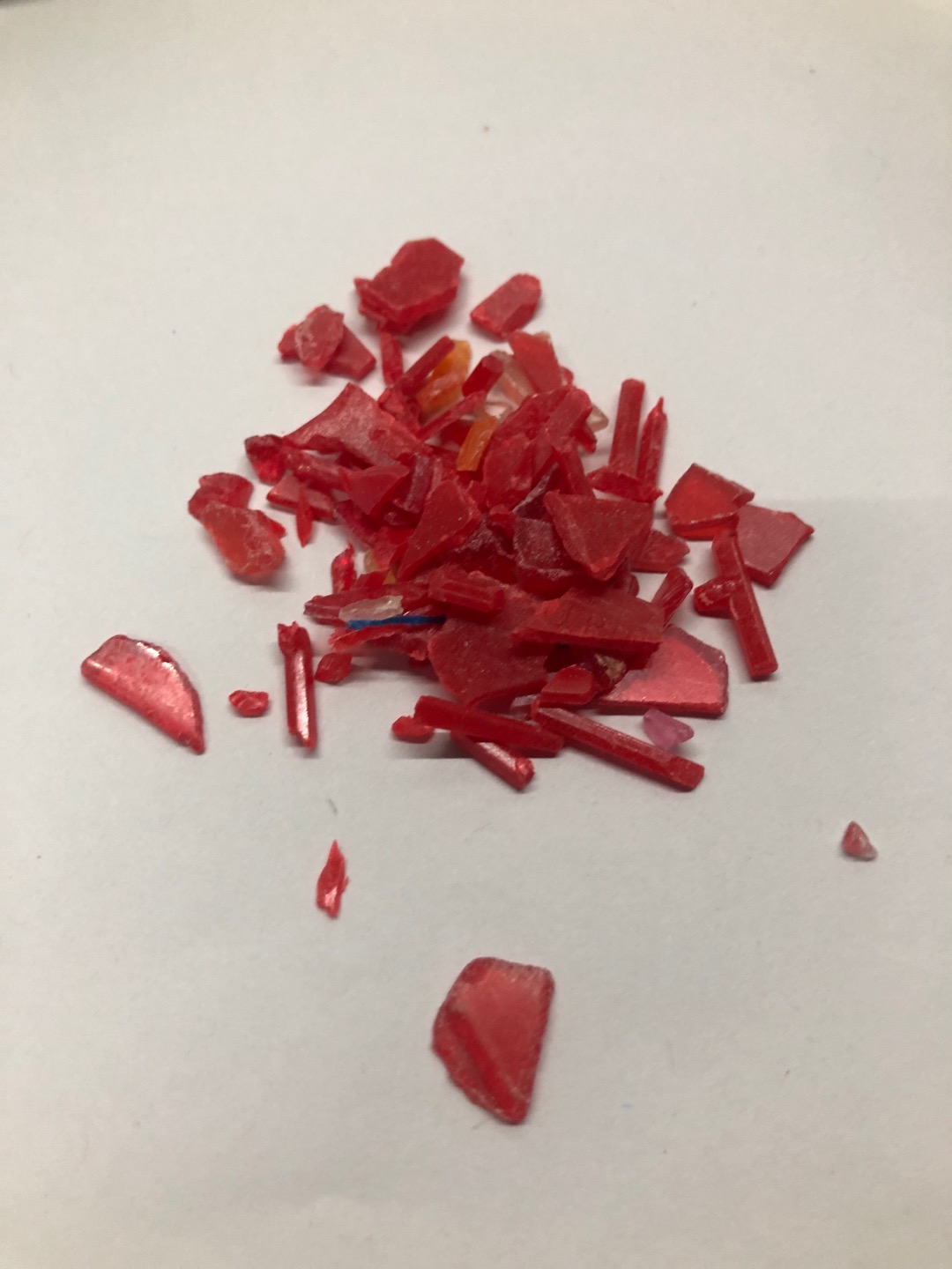 Jianda Plastic Factory Direct Sales of Red benzene-permeable crushed materials (recycled materials) Specification image