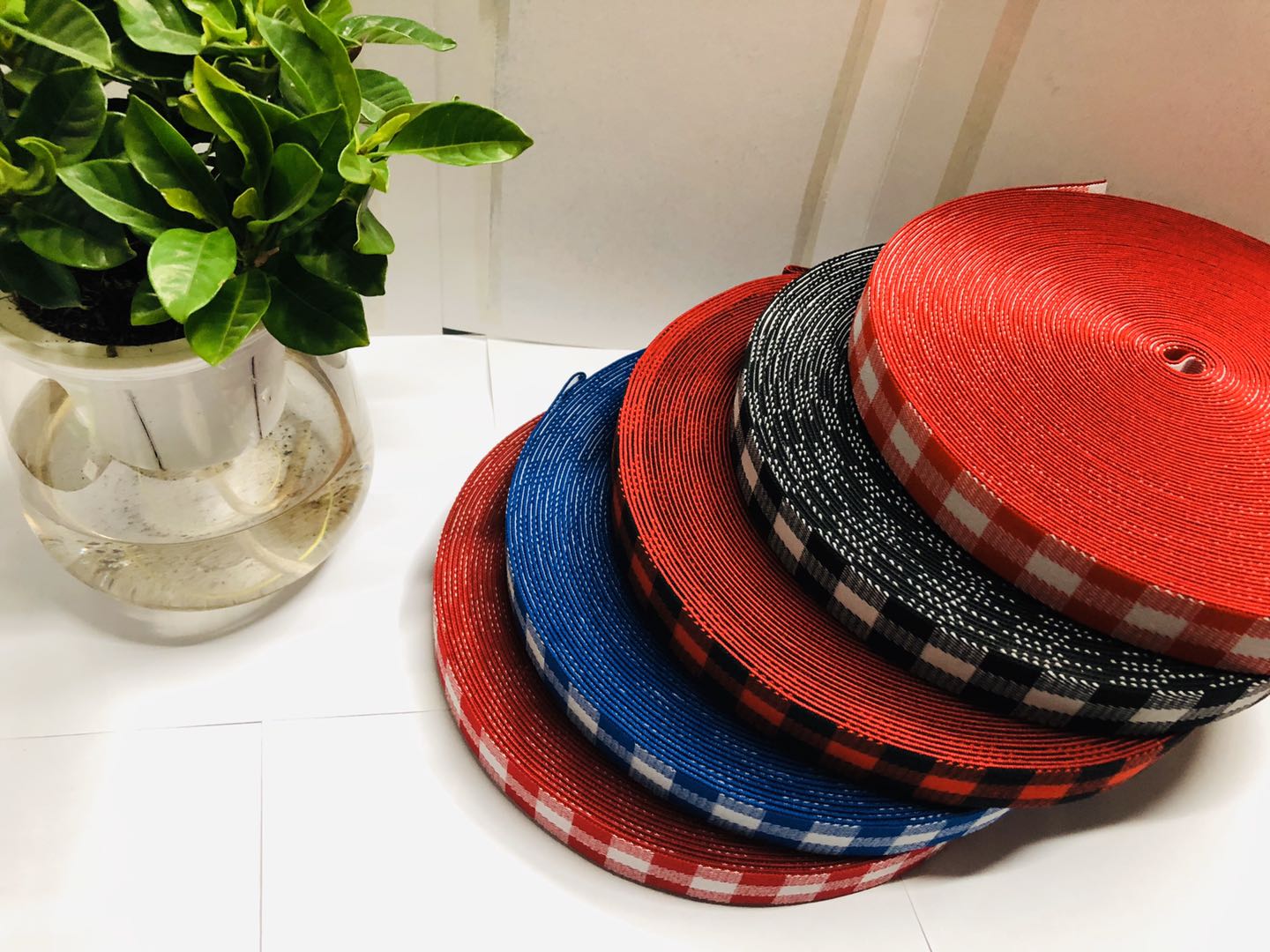 Manufacturers Direct Sales Diy Color Striped Ribbon Ribbon Diy Clothes T Shirt Shoes Hat Decorative Ribbon Ribbon Clothes Wrapping Cloth Strip Accessories details Picture