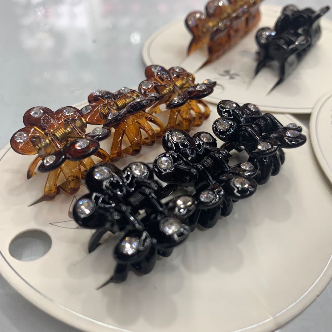 New mini diamond-encrusted grab clip, small hair clip, bath clip and mini headwear details Picture