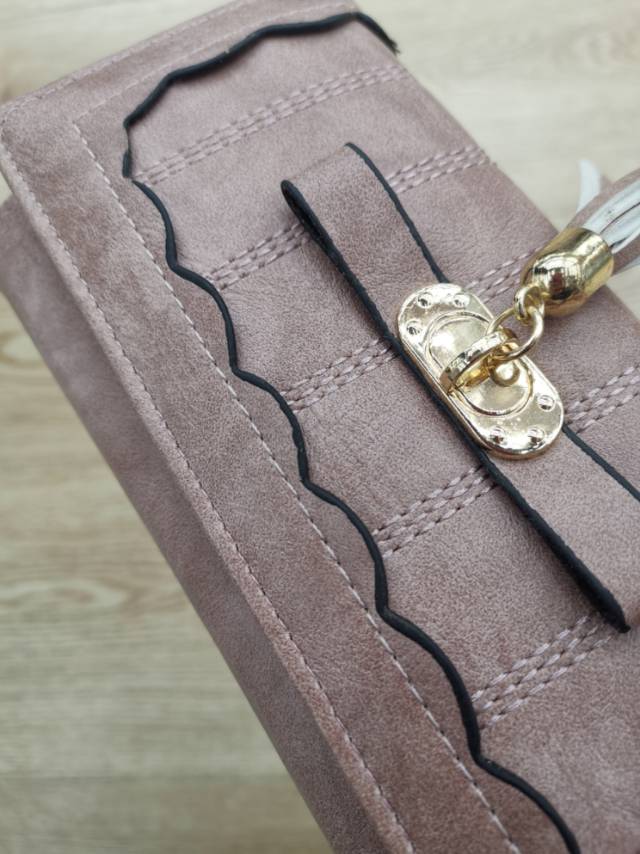 Three Fold Multi-Functional Wallet Korean Version Pink Lady Long Large Capacity Card Bag Handbag Specification drawing