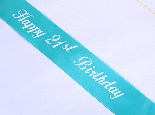 happy birthday Party Etiquette: Party girl shoulder straps available in multiple colors and customizable Specification image
