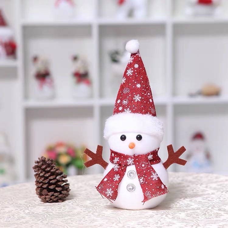Christmas decorative items, snowman dolls, children's kindergarten Christmas gifts, cute dolls Specification image