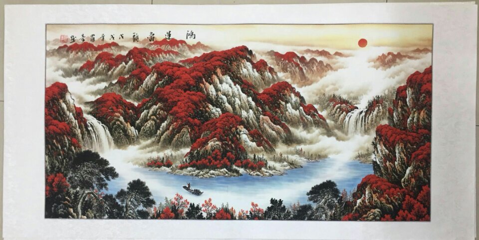 居家设计床上装饰画别墅软装配画报春装饰画产品图