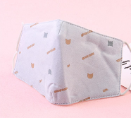 Gray Floral Dots Colorful Patterns Cartoon Children's Masks Infant Children Boys And Girls Popular Selling Style Pure Cotton Baby Masks Spring And Autumn Summer 【 Foreign Trade 】