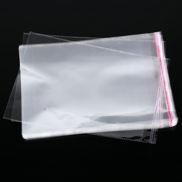 现货批发opp袋服装包装袋透明塑料袋饰品不干胶自粘胶袋logo定制详情图1