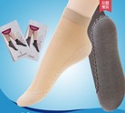 棉底丝袜女袜子夏季短袜超薄款黑色冰丝水晶丝防滑防勾丝耐磨