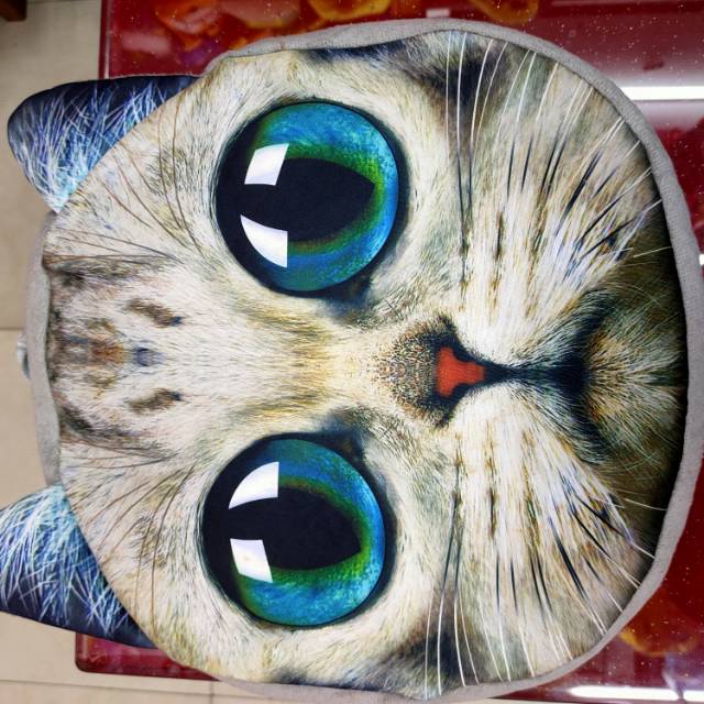 可爱创意猫咪单肩包 女大包包原创休闲手提包女士大挎包猫头包袋