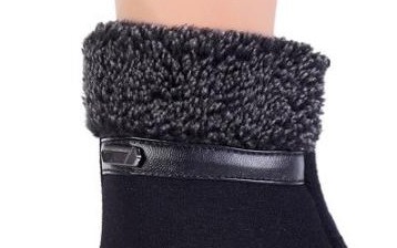 Gloves Ladies Fall/Winter Touch Screen Plus Fleece Warm Suede Cute Student Gloves For Cycling Winter Thickened For Cold Protection details Picture