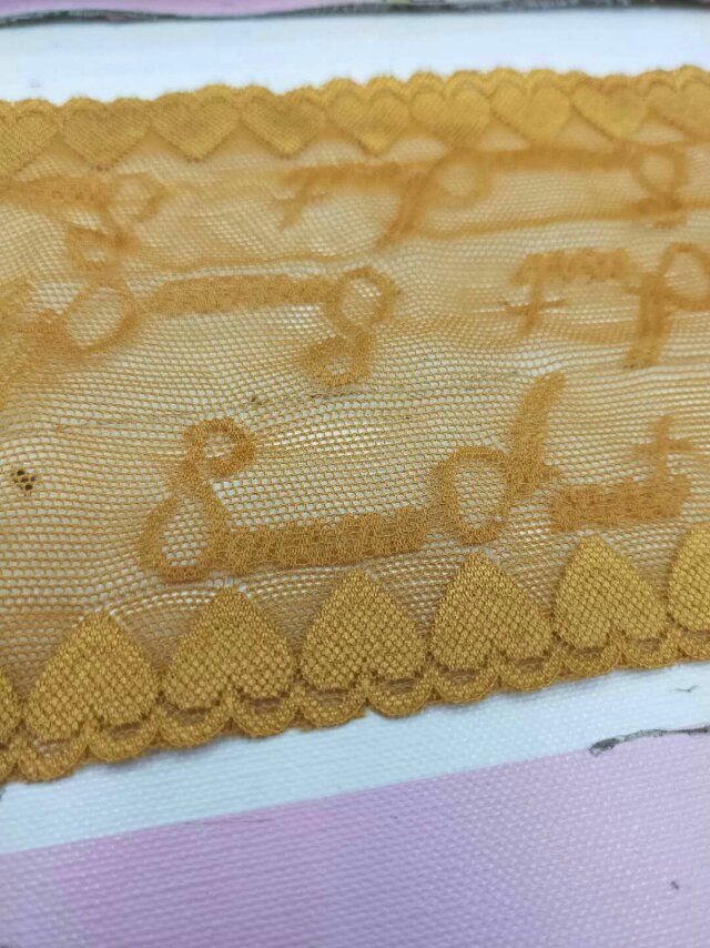Fujian Lace Lace Fabric Clothing Yellow Fabric Lace Spandex Lace Specification drawing