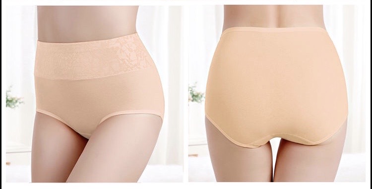 95% Cotton Women's Panties High-Waisted Printed Panties Women's Sense Plus Size Women's Briefs details Picture