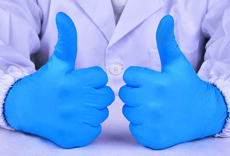 Latex Latex Protective Gloves Disposable Powder-Free Thickened Waterproof Rubber Gloves Specification drawing