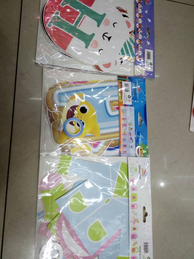 韩式小清新卡通小动物生日挂旗
