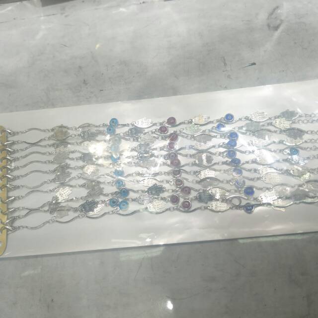 眼睛脚链细节图