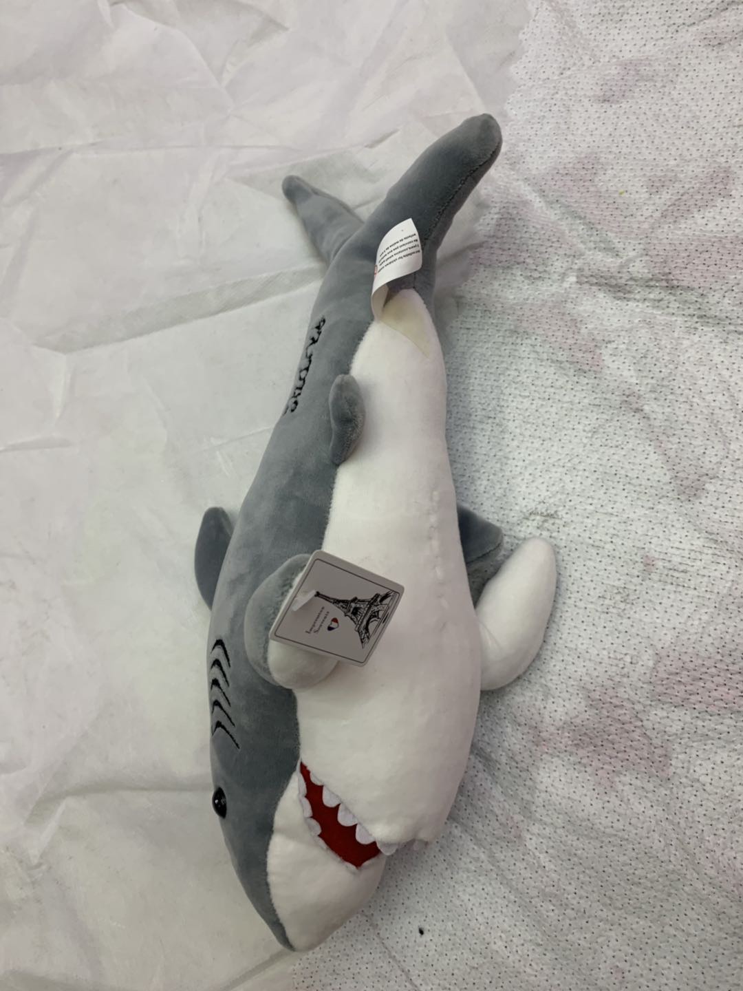 Plush shark toy, a safe birthday gift for children details Picture