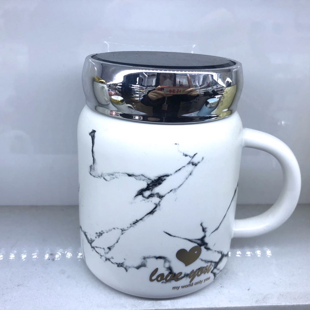 Ceramic patterned mug for children with lid creative personalized fashion water mug for home milk breakfast coffee mug