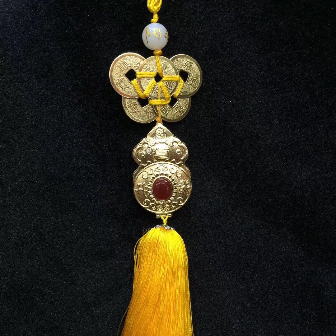 开光十二生肖八大守护神汽车挂件金牌 五帝钱护身符本命年保平安细节图