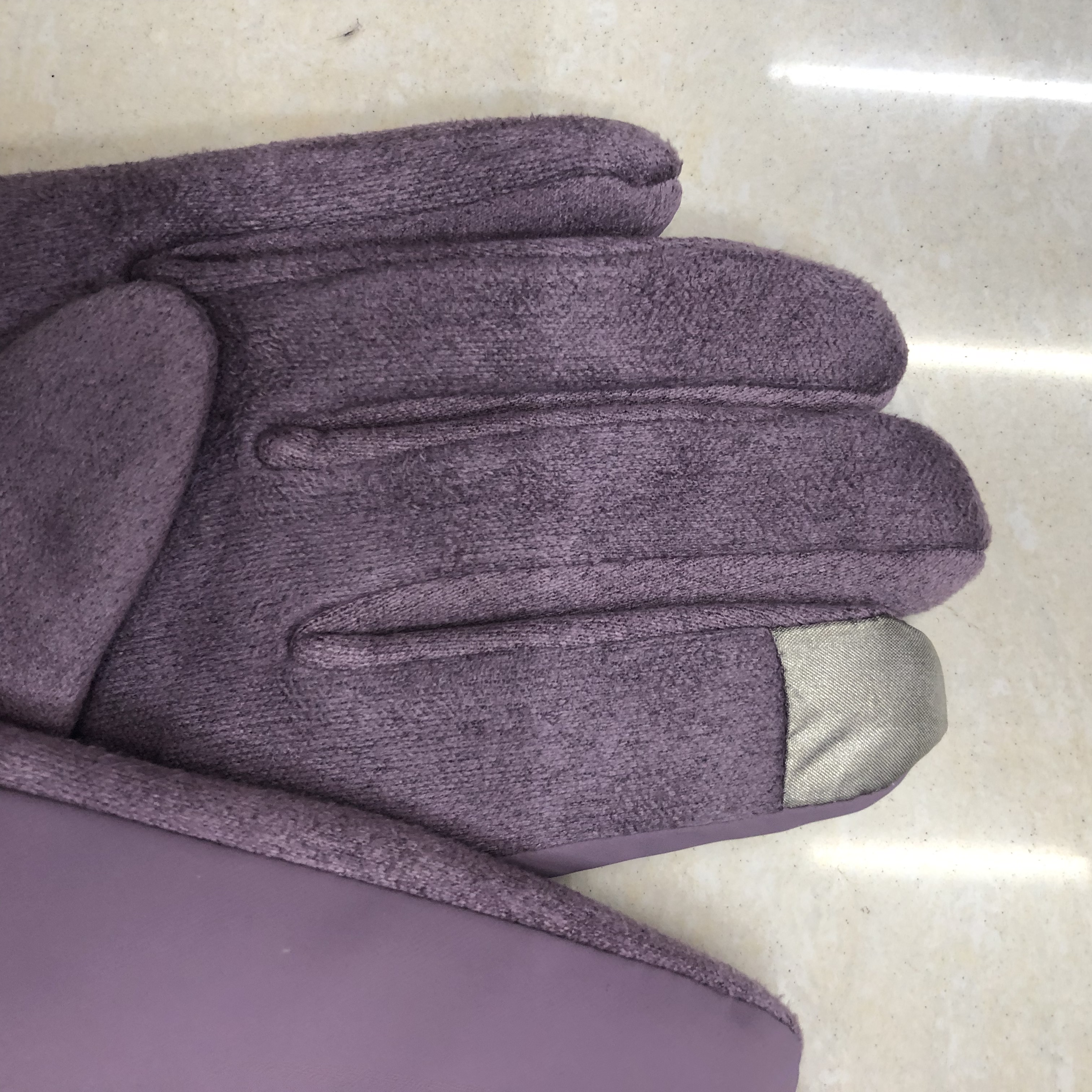 Women's Gloves Can Touch Screen In Winter With Wool Thickened Warm, Windproof, Waterproof And Cold Leather Gloves Outdoor Cycling Motorcycle Specification drawing