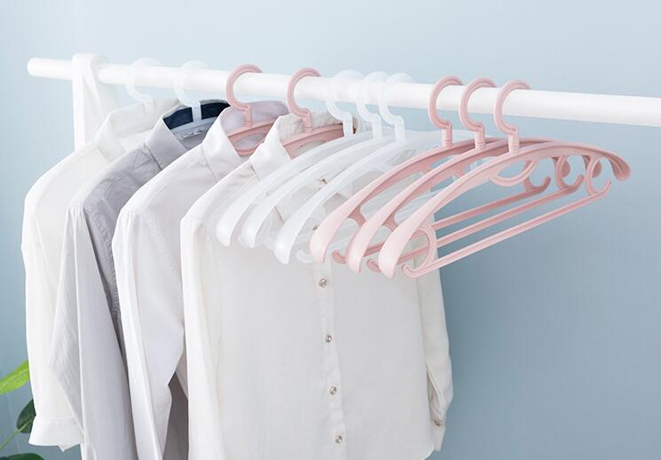 Thickened Wide Shoulder Seamless Hanger Solid Plastic Non-Slip Clothes Hanging Underwear Hanging 360 Degrees Can Rotate Clothes Support details Picture