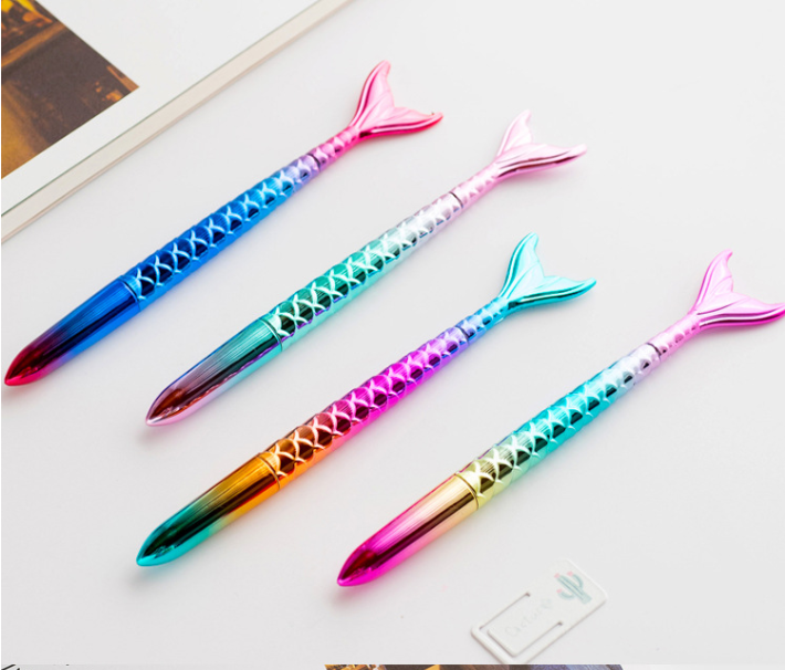 Creative stationery: Cute student pens, mermaid pens, bullet point pens, ballpoint pens, signature pens, imitation needle gel pens, fountain pens