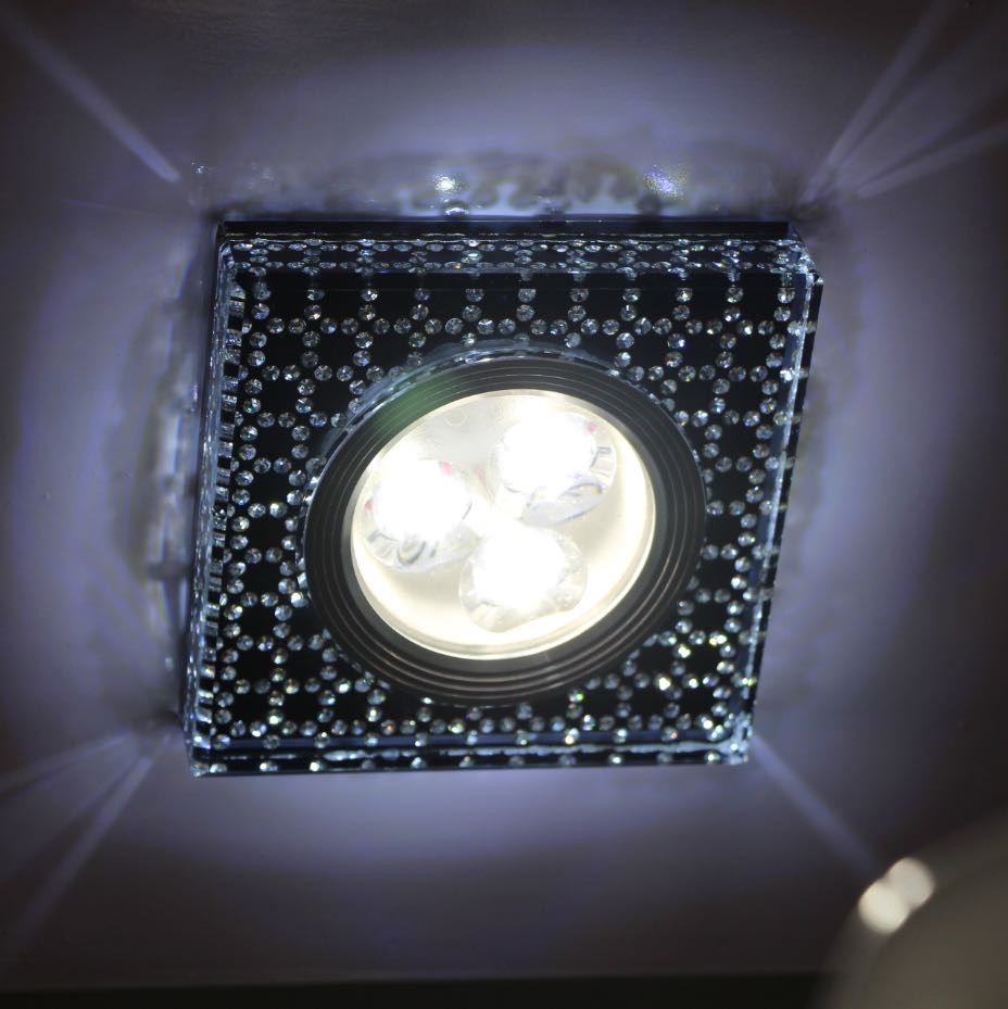 Crystal downlights, spotlights, recessed living room ceiling hole lights, ultra-thin led ceiling lights, household bucket lights, hole lights Specification image