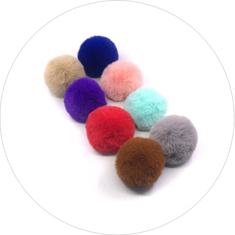 8CM rex rabbit fur wool handmade diy accessories accessories multi-color mixed batch