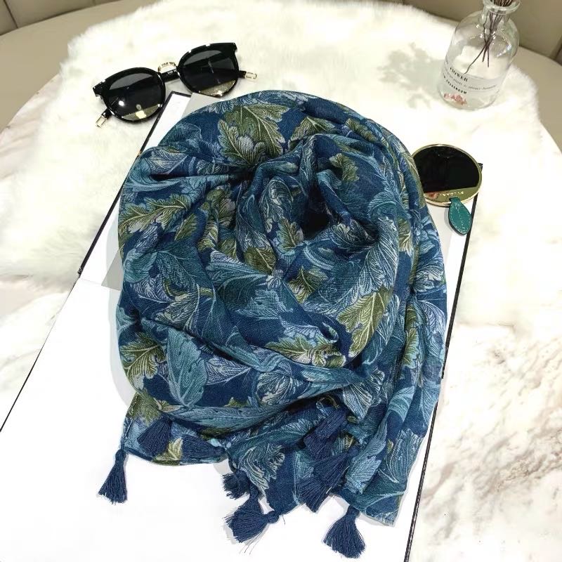 A popular and versatile thin polyester scarf for women with patterns