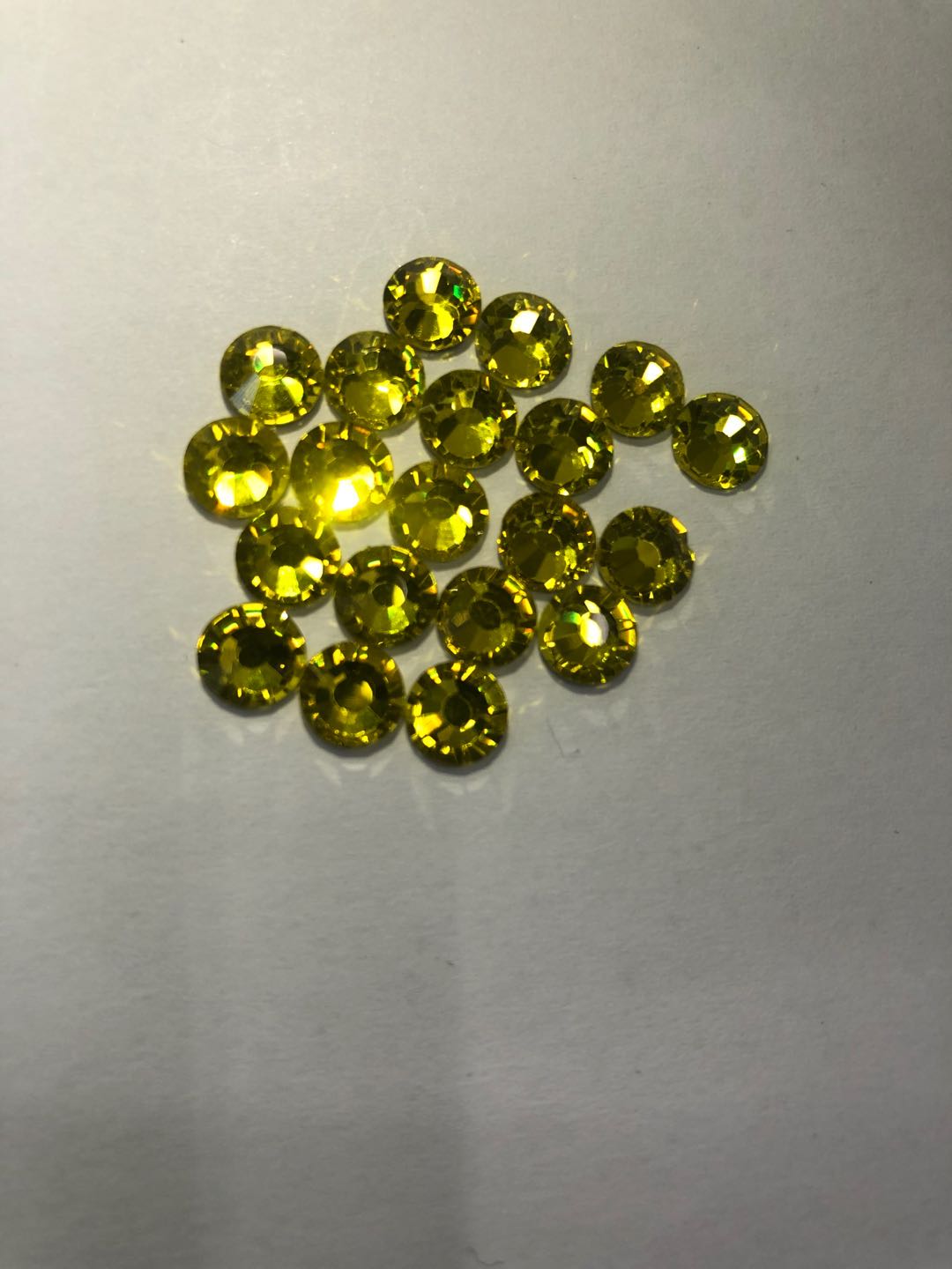 SS20柠檬黄仿奥钻美甲钻8大8小切面DIY钻