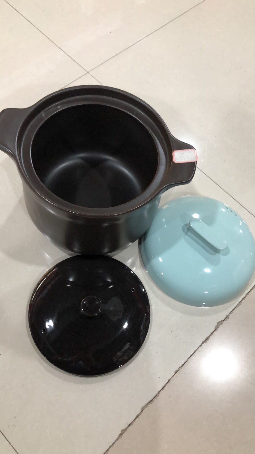 The high-quality porcelain-colored glazed colored earthenware clay pot is durable for making soup Specification image