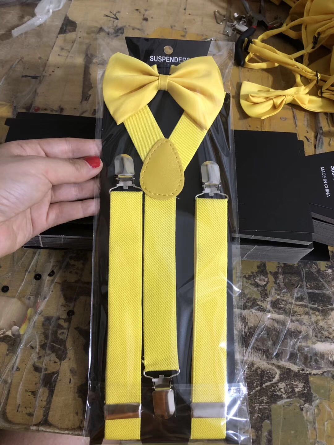 Baby Suspenders Bow Tie Set Boy's Bow British Accessories Baby Suspenders With Candy Pants With Korean Version details Picture