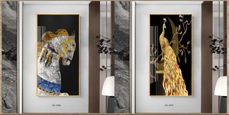 风雅画业80X160cm晶钻铝合金装饰画